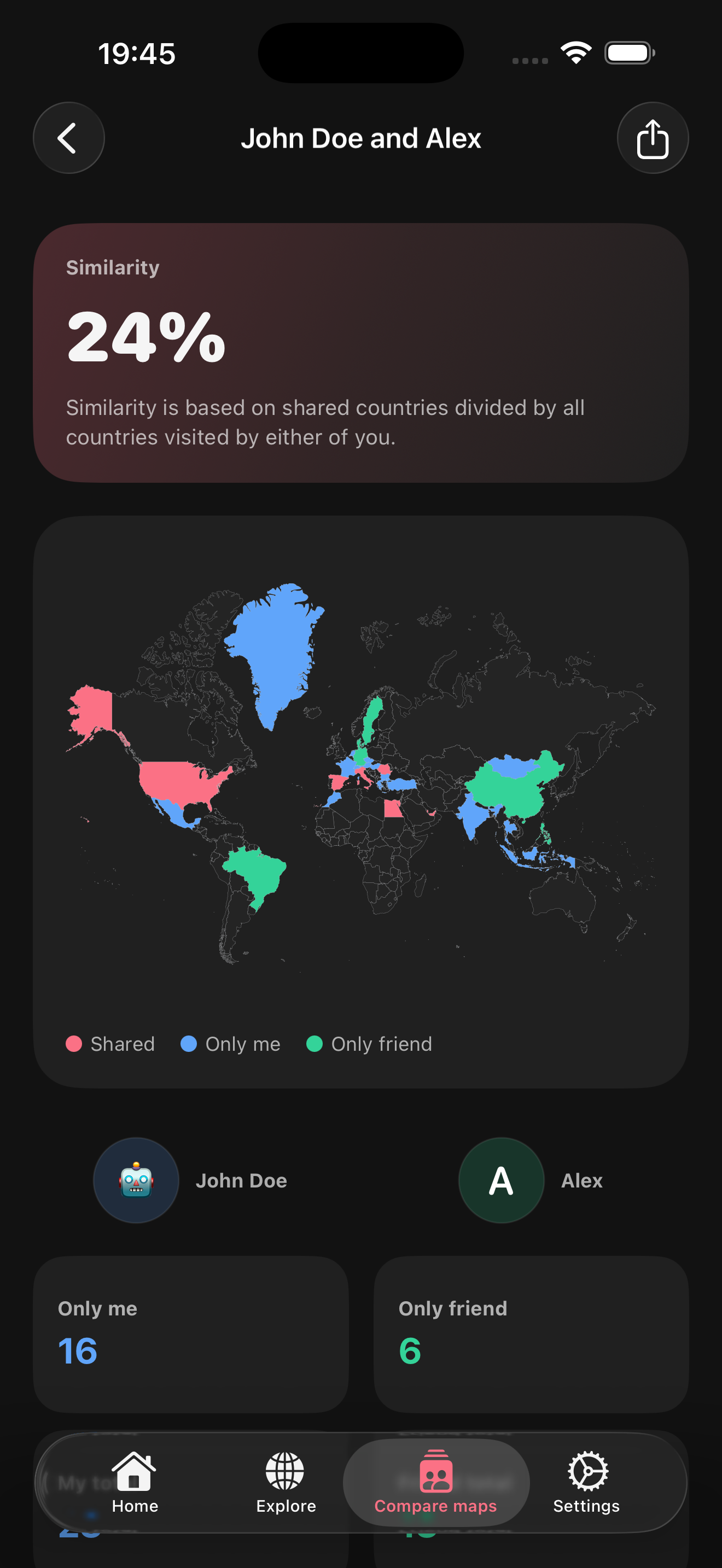 Compare Maps screenshot