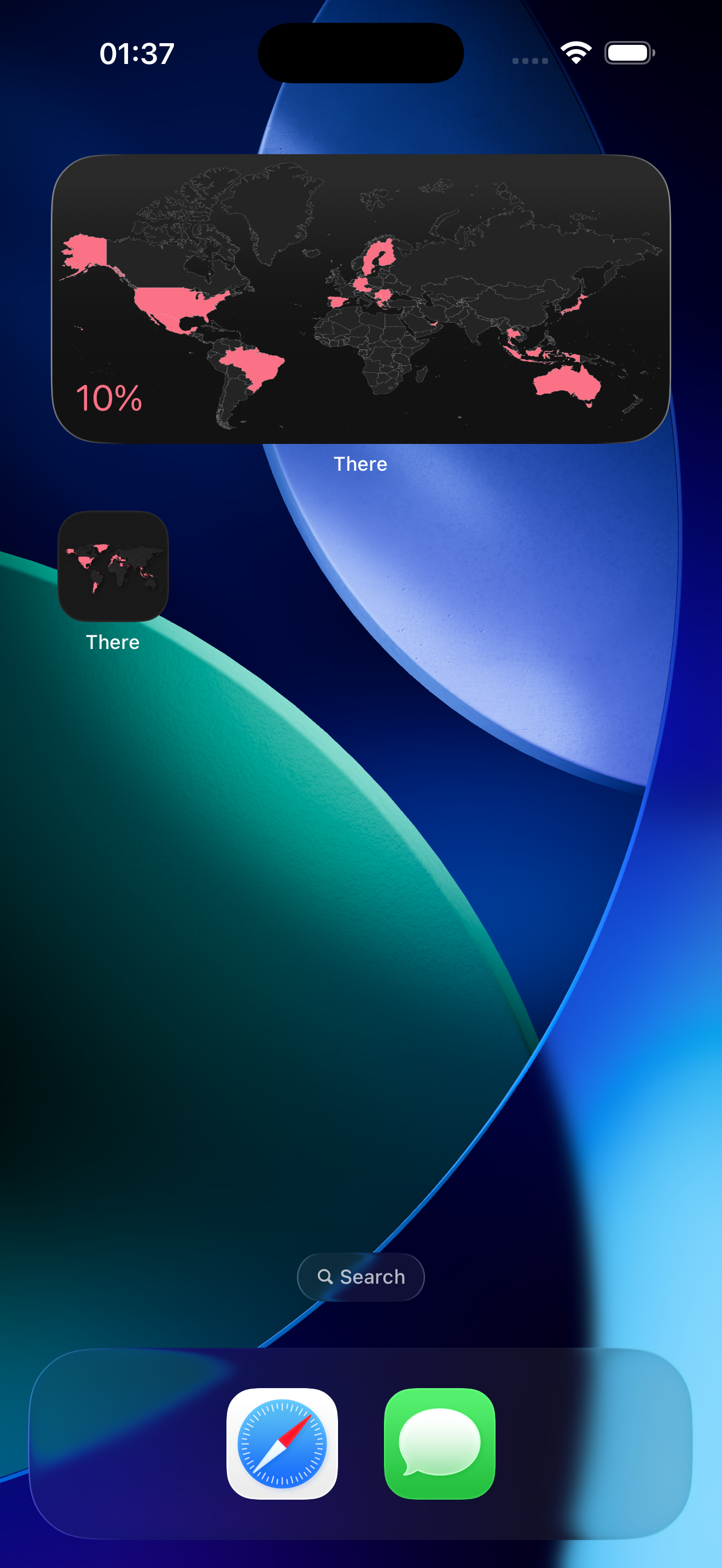 There widget on home screen